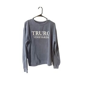 Austins Truro Vineyards Sweatshirt Blue Graphic Crewneck Medium Cotton Casual